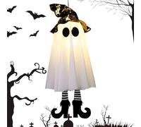 Lumière fantôme d'Halloween - 18,11 x 6,5 pouces Ghost Pendentif Décorations, guirlande lumineuse fantôme, avec télécommande | Pour Halloween, fête, décoration de jardin, fête