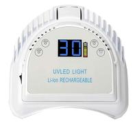 Lumière Gel sans fil 64W, batterie Lithium intégrée Pro Led Gel Nail lampe Uv pour ongles, lampes de durcissage à ongles Uv Rechargeable sans fil, blanc