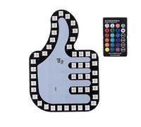 Lumière geste amusante pour voiture avec télécommande - Gadgets de voiture et signaux de fureur sur la route avec télécommande, 3 gestes rechargeables Cool Glowgesture pour voiture