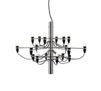 Lumière îlot de cuisine industrielle, 18/30 / 50-LIGHTS LETRO Retro Chandelier Pendant Lighting Chrome Finition Hauteur réglable E14 Plafonnier Lumière pour la chambre de foyer en enterre (30 lig