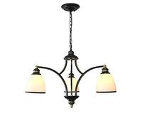 Lumière intérieure Lustre de Lampe élégant, Finitions en métal Noir en Fer de Style Classique, Lustre Mural à 3 Lampes de diamètre pour Chambre ou Salon [A+], éclairage fabriqué en Chine