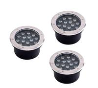 Lumière Jardin Enterré - 85-265V Spot Encastrable LED Exterieur, Lampadaire encastré rond étanche IP67, projecteurs de jardin sans éblouissement en acier inoxydable, éclairage paysager ( Color : Pink