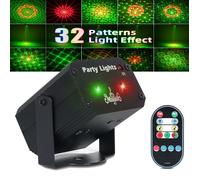 Lumière laser UKing - Laser Eclairage DJ Lampe de Scène avec Telecommande Pour Disco Fête Anniversaire KTV