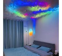 Lumière LED 3D Thundercloud, Lampe RGB Thunder Cloud, Synchronisation De La Musique, Bande Lumineuse D'ambiance Multicolore, Bande Lumineuse De Plafond For La Maison, Salles De Jeux, Bar(20M)