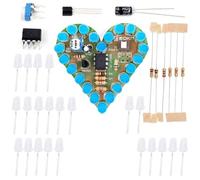 Lumière Led à souder, Kit de pratique de soudure en forme cœur respirant à Led bleue, projet électronique bricolage pour débutants