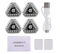Lumière LED colorée rechargeable par USB, télécommande de couleur RVB clignotante d'avertissement de voiture, lumière décorative multimodale