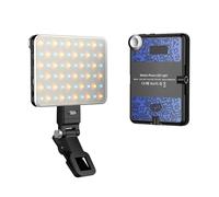 Lumière LED de poche HUIOP Lampe de photographie de 5 W, lumière LED bicolore Vlog de poche 2500 K-9000 K, température de couleur réglable avec écran LCD 60 perles LED trous filetés de 1/4".