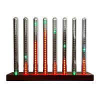 Lumière LED de spectre de musique, lampe de spectre de pick-up audio, analyseur d'indicateur audio spectre avec tube 8 Nixie, 6 types de lumières dynamiques, lumière de reconnaissance du rythme