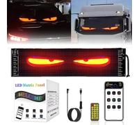 Lumière LED Devil Eyes pour Pare-brise de Voiture, Programmable Flexible Voiture Yeux LED écran pour Voiture, Bricolage, Voiture, avec Contrôle par App(7 * 17.3CM)
