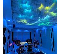 Lumière LED en Faux Nuage 3D en Coton, Bande de lumière ambiante de 5 m/10 m/15 m/20 m, lumière ambiante de Foudre Bricolage, kit Mural de Nuage de lumière LED avec contrôle par Application 15M