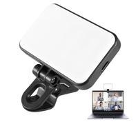 Lumière LED - lampe à pince rechargeable portable pour la beauté et le maquillage, réglable avec multi-luminosité, lumière selfie pour le vlog home studio, streaming en direct, vidéo, 3,94x3,35x1,57 p