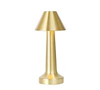 Lumière LED Lampe de bureau de galvanoplastie de luxe Tactile Lampe de table en métal à intensité variable à 3 voies Lampe de nuit portable rechargeable sans fil Bars minimalistes modernes Restaura