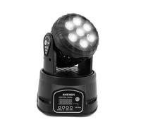 Lumière LED Moving Head, RGBWPA 6in1, lumière Wash DMX, LED Wash 7x12W, prise EU