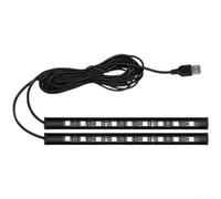Lumière LED Pied de pour voiture 18 LEDs USB Blanche Lumière(Ice Blue) | 18 perles LED, lumière douce éblouissement, couleur blanche, alimentation USB standard, universel