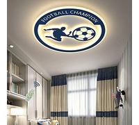 Lumière LED pour Enfants Rond Football Design Plafonnier 58W Dimmable avec Télécommande Lustre Lampes de Plafond pour Enfants Garçon Adolescent Chambre Lampe Éclairage Intérieur Luminaires
