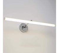 Lumière Led Pour Miroir de Salle Den, Miroir Chromé Avec Lampe Pivotante Et Base, Éclairage de Coiffeuse Avec Lumière Blanche Neutre 4000K, Applique Murale Étanche Pour Salle Den Et Toilette