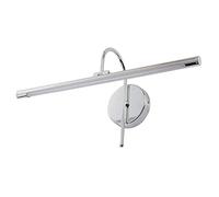 Lumière Led Pour Miroir de Salle Den, Miroir Chromé Avec Lampe Pivotante Et Base, Éclairage de Coiffeuse Avec Lumière Blanche Neutre 4000K, Applique Murale Étanche Pour Salle Den Et Toilette