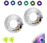 Lumière LED pour moyeu de roue de vélo pour conduite de nuit, mise à niveau - Rechargeable par USB - 7 couleurs et 18 modes - Capteur intelligent IP65 - Accessoires de cyclisme cool pour la plupart