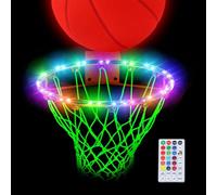 Lumière LED Pour Panier De Basket-ball - Chaîne Télécommandée Colorée De 1,5 M, Lumière De Jante De Basket-ball, 16 Modes D'éclairage | Boîtier De Batterie Étanche, Installation Facile, Accessoire De