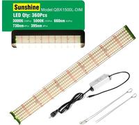 Lumière LED pour plantes à spectre complet, dimmable, silencieuse sans ventilateur, QBX1500L-DIM