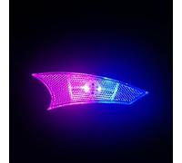 Lumière LED pour rayons de vélo rechargeable par USB, 20 heures d'autonomie, activée par le mouvement, mode nuit, plusieurs options de couleur, plastique léger et robuste, 13,5 x 4,2 cm (rose bleu)
