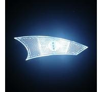 Lumière LED pour rayons de vélo rechargeable par USB, 20 heures d'autonomie, activée par le mouvement, mode nuit, plusieurs options de couleur, plastique léger et robuste, 13,5 x 4,2 cm (blanc)