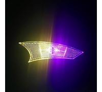 Lumière LED pour rayons de vélo rechargeable par USB, 20 heures d'autonomie, activée par le mouvement, mode nuit, plusieurs options de couleur, plastique léger et robuste, 13,5 x 4,2 cm (jaune rose)