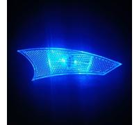 Lumière LED pour rayons de vélo rechargeable par USB, 20 heures d'autonomie, activée par le mouvement, mode nuit, plusieurs options de couleur, plastique léger et robuste, 13,5 x 4,2 cm (bleu)