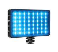 Lumière LED RVB HUIOP Lumière vidéo RVB portable Panneau de lumière de remplissage LED 3000 K-8500 K réglable 12 effets d'éclairage CRI97 + batterie intégrée avec adaptateur de sabot froid pour Vlog