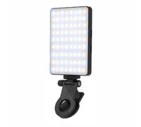 Lumière LED Selfie 3 couleurs vidéo réglable 6500 K Température rechargeable Téléphone Remplissage Lumières pour le streaming en direct LED portable pour le streaming