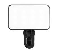 Lumière LED Selfie - Lampe de Vidéoconférence Portable Rechargeable à Clip, Lampe LED Beauté Rotative pour Streaming Mobile, Webcam d’Ordinateur Portable, Caméra et Maquillage, Recharge Type-C, 250-80