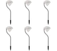 Lumière LED solaire de jardin 6 pcs 9 x 7,8 x 29,5 cm