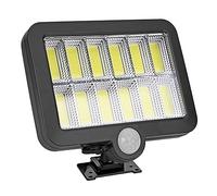 Lumière LED Solaire Extérieur Filaire Détecteur De Mouvement Sécurité Lumière D'inondation Ip65 Étanche Garage/jardin/cour/passerelle LED Applique Murale Solaire Super Bright(160COB 1200mAh)