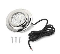 Lumière LED sous-marine haute puissance en acier inoxydable, étanche IP68, éclairage de bateau marin, lumière blanche 590LM 18W 94mm