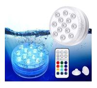 Lumière LED Submersible, Éclairage IP68 Lampes Sous-Marines Multi-couleur avec Télécommande, Lumières de Baignoire Étanche,