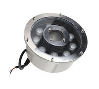 Lumière LED Submersible - Spot Encastrable Exterieur, Éclairage De Paysage À LED En Acier Inoxydable Étanche IP68, Éclairage De Bassin À LED À Trou Central 12 V(Cold White,6W(12V))