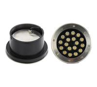 Lumière LED Submersible - Spot Encastrable Exterieur, Lumière De Jardin Souterraine 110-230V, Projecteur De Jardin En Acier Inoxydable Étanche IP68, Projecteur De Sol Encastré Extérieur(Warm Light,24W