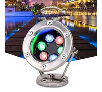 Lumière LED Submersible - Spot Encastrable Exterieur - Lumière Sous-marine LED - Éclairage Sous-marin En Acier Inoxydable 24 V - Projecteur De Jardin Étanche IP68 - Pour Bassin, Fontaine(Rgb,15W)