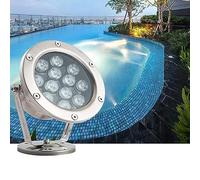 Lumière LED Submersible - Spot LED Sous Marin, IP68 Étanche Spot Encastrable Exterieur, Lumières LED Sous-marines À Angle Réglable À 360°, Lumière De Bassin 24 V, Lumières Submersibles ( Color : White