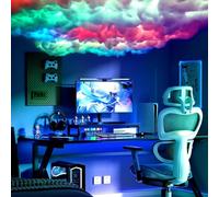 Lumière LED Thundercloud 3D de 5 m, 2025 mise à niveau de la synchronisation de la musique, bande lumineuse multicolore changeante, atmosphère créative nuage de tonnerre, plafonnier mural pour chambre