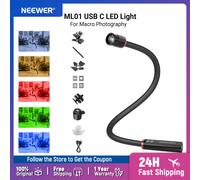 Lumière LED USB C NEEWER Basics ML01 pour la photographie macro, 4W, IP54, angle de faisceau réglable et flexible, 1830lux, CRI95, projecteur ML01