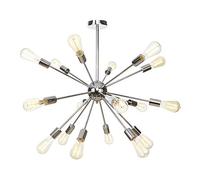 Lumière lustre, lustres rétro en métal à 4 couleurs 18 lights Spoutnik V-Intage Pendant Lightture Aymording moderne Creative Plafond Lightture For Dining Kitchen Living Room Bedroom Foyer Lig (Noir)