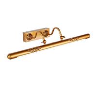 Lumière Miroir LED Salle de Bain Applique Murale Vintage, Lampe d'image, Aluminium Acrylique Miroir Avant Eclairage de Maquillage, Bras Arche, Tête de Lampe Réglable à 180°, Éclairage sur Armoire