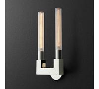 Lumière murale européenne French Retro Simple STATY SET DE 2 GENCE LUCTURES MURS CHAMBRE COURTURE MUR MUR LAMPE MUR EN VILLAGE E27 Base de bulbe Copper Stent noir Compatible avec la décoration de la