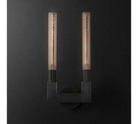 Lumière murale européenne French Retro Simple STYLE SET DE 2 GENCE LUCTURES MURS CHAMBRE COURTURE MUR MUR LAMPE MUR EN VILLAGE E27 Base de bulbe Copper Black Stent compatible avec la décoration de la