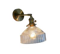 Lumière murale, lampe murale, lampe murale en verre intérieure avec cumul de finition en laiton pour le salon, la chambre, le bureau, la cuisine, le grenier, le bar, 180 ° réglable (vert) progress