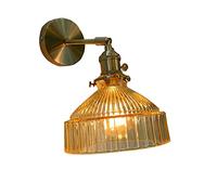 Lumière murale, lampe murale, lampe murale en verre intérieure avec cumul de finition en laiton pour le salon, la chambre, le bureau, la cuisine, le grenier, le bar, 180 ° réglable (vert) progress
