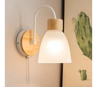 Lumière murale pour chambre nordique en verre en verre applicable de lit de lit de lit de lit de lit avec interrupteur de chaîne de traction collant moderne pour la lampe de l'hôtel de salon de