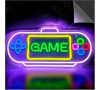 Lumière néon Enseigne au néon avec manette de jeu pour garçon, décoration murale pour chambre à coucher, 41,9 x 21,5 cm