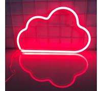 Lumière Néon Nuage Signe, Nuage Led, Batterie Ou Usb Alimenté Néon Pour La Décoration Murale, Chambre À Coucher, Chambre D'enfants, Salon, Bar, Fête, Noël, Mariage (Rouge)